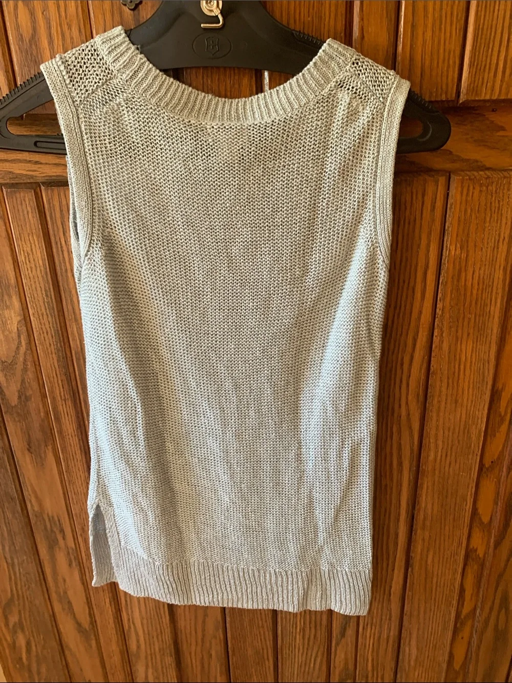 J. Crew Light Gray  green linen Sleeveless Knit Sweater - XXS